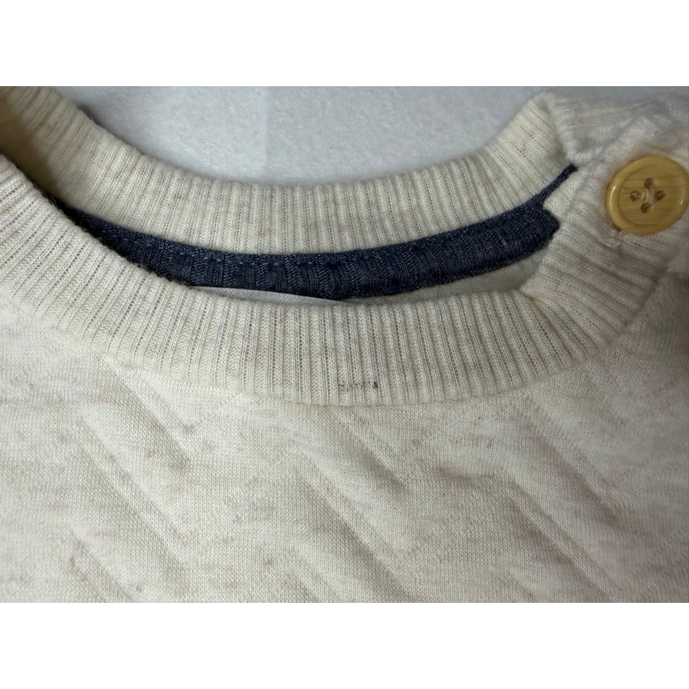 Designer Baby Quilted Pullover Sweatshirt 18M Rachel Zoe Cream Cozy Top Layering - Picture 8 of 8